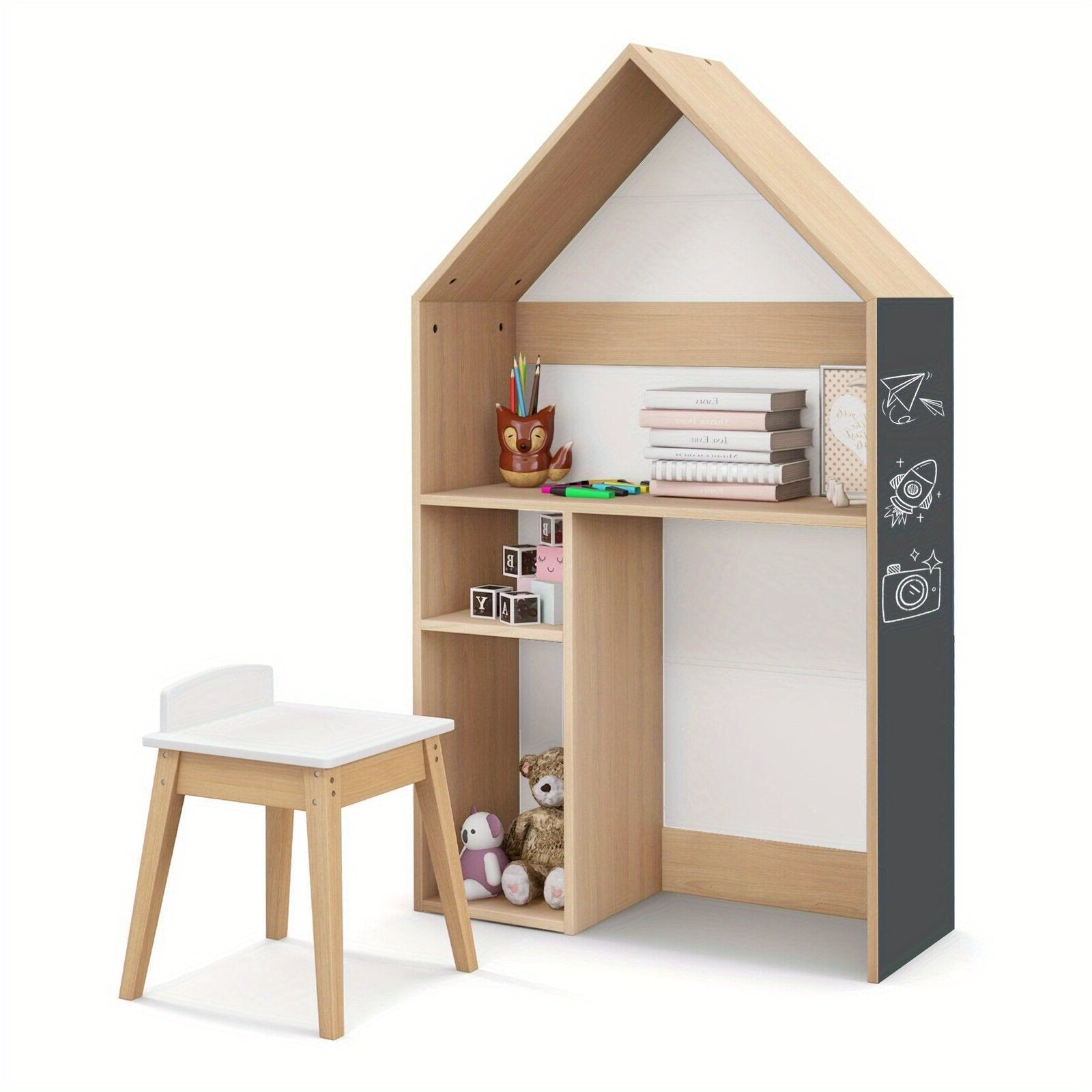 House - Shaped Desk and Chair For Kids - Stepuptots