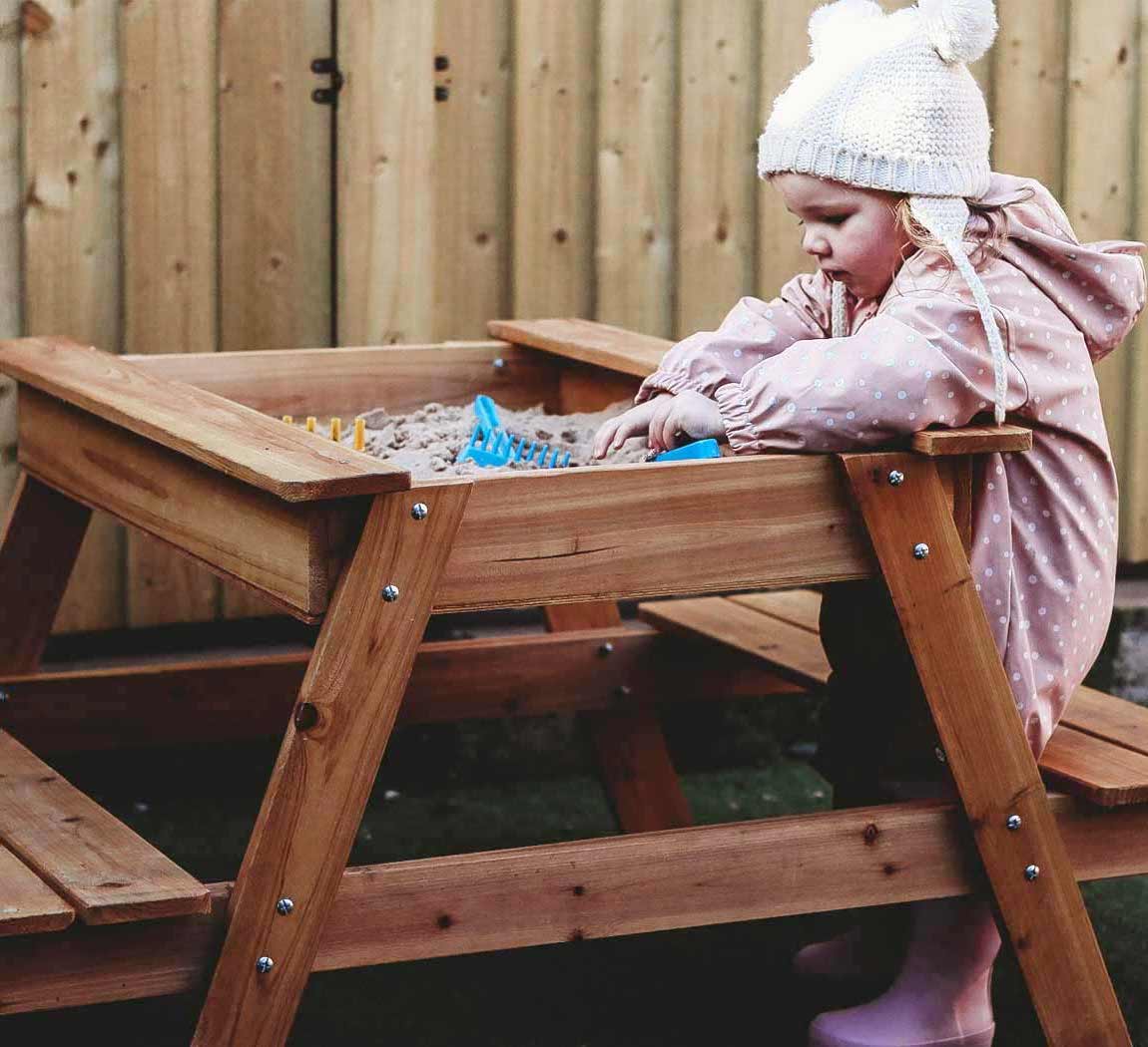 Picnic Table Sandpit - Stepuptots