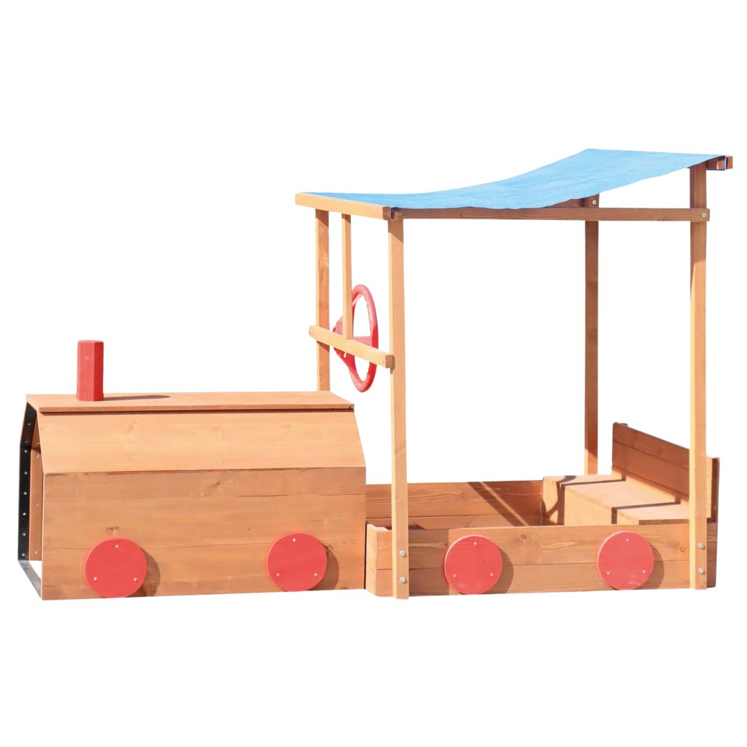 Sandpit - Choo Choo Train - Sun Protection & Storage - Stepuptots