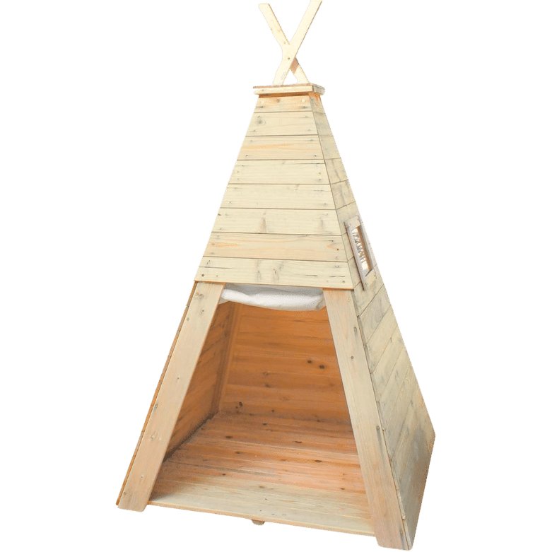 Wooden Teepee Playhouse - Stepuptots